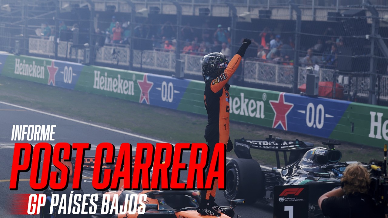 NORRIS GANÓ UN CARRERÓN EN EL QUE VERSTAPPEN SE CHOCÓ CONTRA EL MURO | INFORME