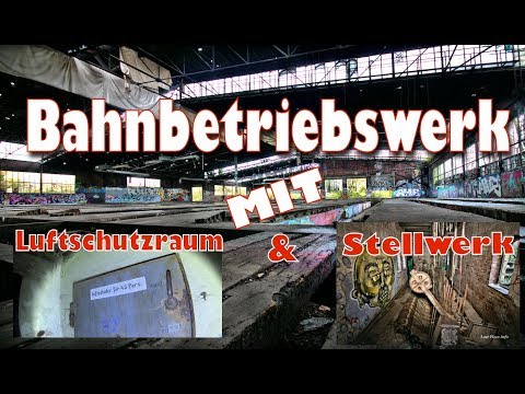 Bahn Betriebswerk mit Luftschutzraum und Stellwerk... Mega Gelände