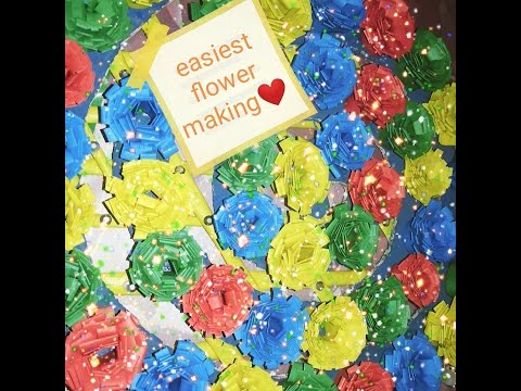 EASIEST FLOWER MAKING/EASY/CRAFT/SIBGHA'S WORLD