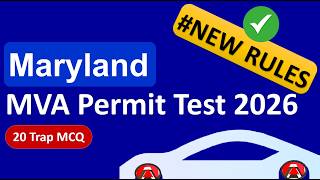 MVA Permit Practice Test 2026 | NEW RULES | Maryland MDOT