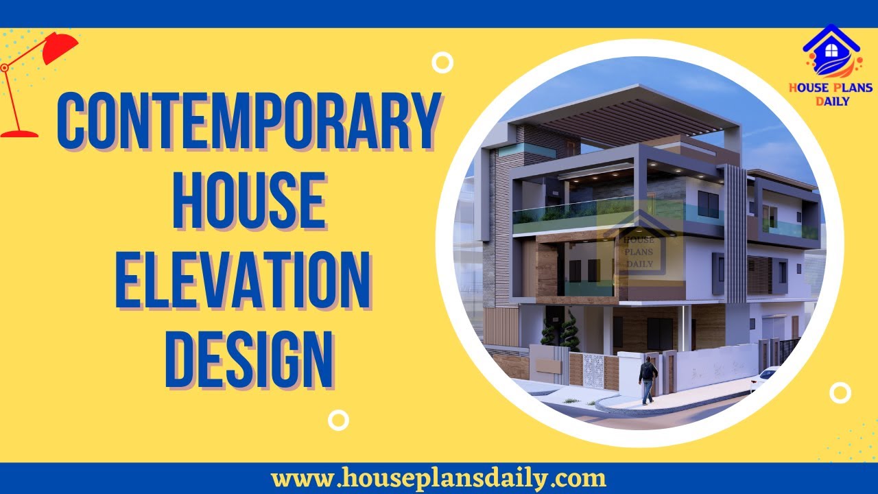 House 3 Floor Front Elevation - House Plans Daily