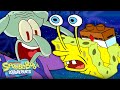 SpongeBob Transforms Into A Snail Full Scene SpongeBob