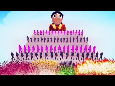 SQUID GAME PLAYERS AND STAFF vs 4x EVERY GOD - Totally Accurate Battle Simulator TABS