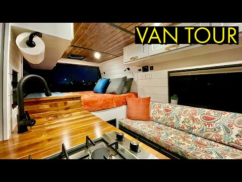 AMAZING PROMASTER VAN BUILD //  OFF THE GRID LUXURY VAN TOUR!!