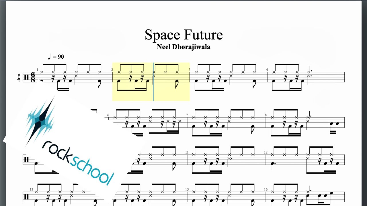 Space Future Rockschool Grade 6 Drums