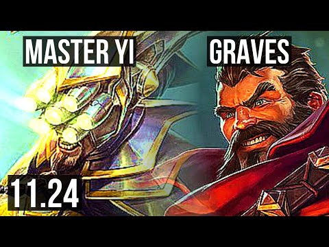 MASTER YI vs GRAVES (JNG) (DEFEAT) | Rank 1 Yi, 800K mastery, 5/2/5 | NA Challenger | 11.24