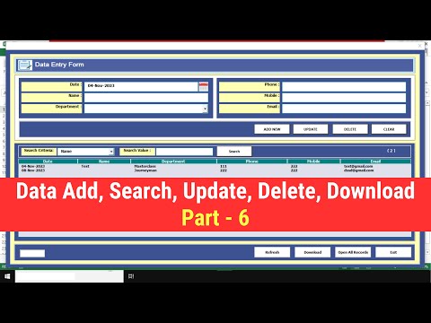 Creating Advanced Excel User Form Step by Step with Excel VBA - Part 6