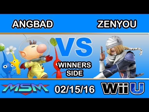 MSM 37 - 2Scoops | Angbad (Olimar) Vs. 2Scoops | Zenyou (Sheik) Winners Semi - Smash Wii U