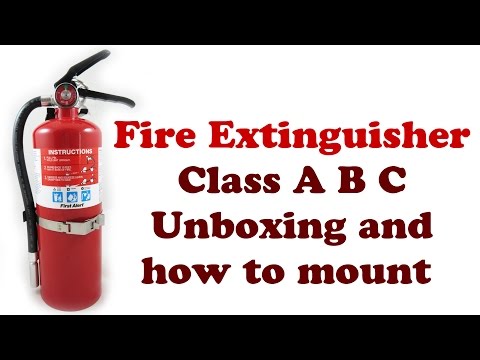 ABC Fire Extinguisher - First Alert Home Safety - Types Extinguishers Classes Class A B C - DIYdoers
