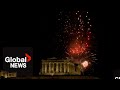 New Year S 2024 Athens Acropolis Illuminated By Colourful Fireworks Display