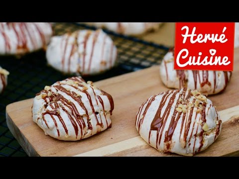 Recette des meringues noisette chocolat croquantes