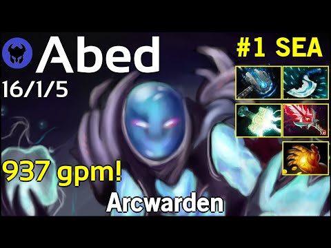 937 gpm! Abed [Fnatic] plays Arcwarden!!! Dota 2 7.22