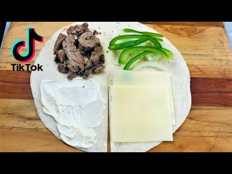 Tiktok Tortilla Wrap Hack | life-changing TIK TOK tortilla wrap hack | Lunch wrap Hack Philly Cheese