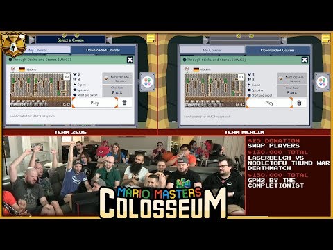 Maker 2 Blind Kaizo Relay Race With Dode, Failstream, And ThaBeast! Mario Masters Colosseum 3