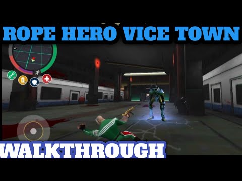 Rope Hero Vice Town (Rope Hero Fightobot Boss) Mad Robot Boss in Cave -Android Gameplay HD