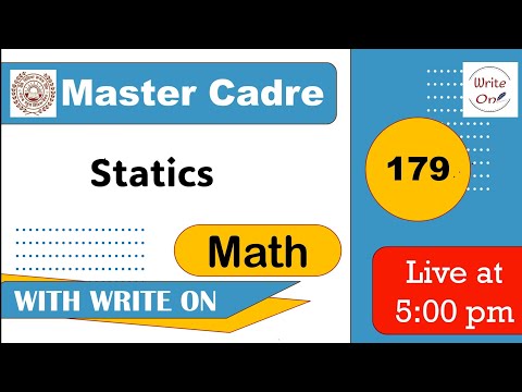 Math Master Cadre | Chapter - 27 | Statics | Full Syllabus #master cadre math #master cadre
