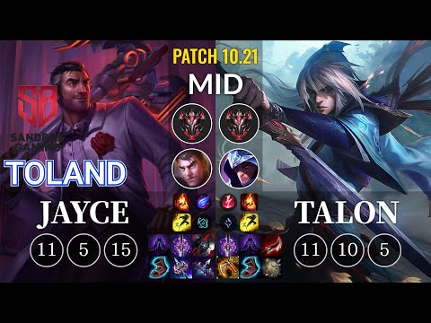 SB TolanD Jayce vs Talon Mid - KR Patch 10.21