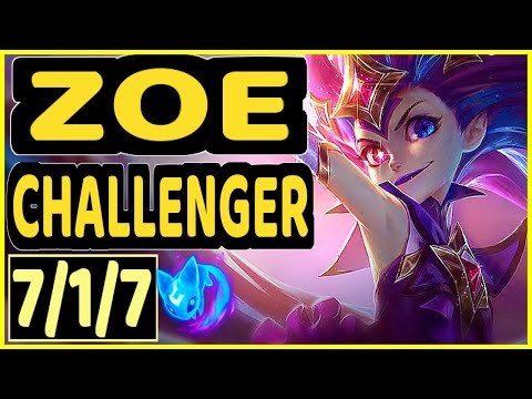 XKENZUKE (ZOE) - 7/1/7 KDA CHALLENGER GAMEPLAY - EUW