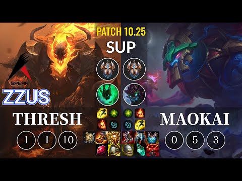 ASP Zzus Thresh vs Maokai Sup - KR Patch 10.25