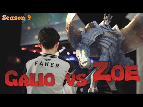 Faker - Galio vs Zoe Mid - Patch 9.18 LoL Season 9 KR Ranked | League of Legends Replays