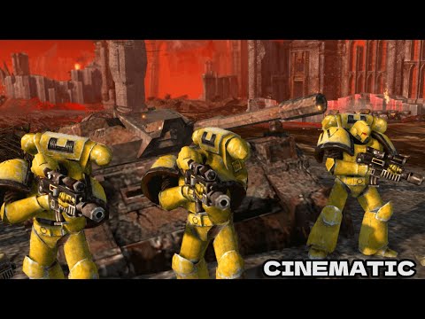 Imperial Fists vs Chaos / Cinematic Battle - Men of War: Warhammer 40K Mod