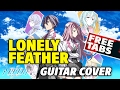 Gakusen Toshi Asterisk OST - Lonely Feather (fingerstyle acoustic guitar FREE tabs)