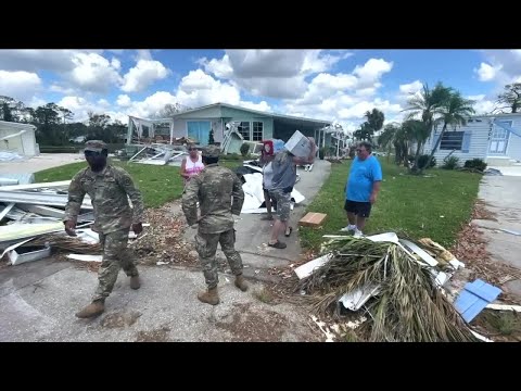 National Guard delivers supplies to Englewood residents after Ian