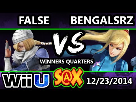 S@X - LoF | False (Sheik) Vs. BengalsRZ (Zero Suit samus) SSB4 Winners Quarters - Smash 4 Wii U