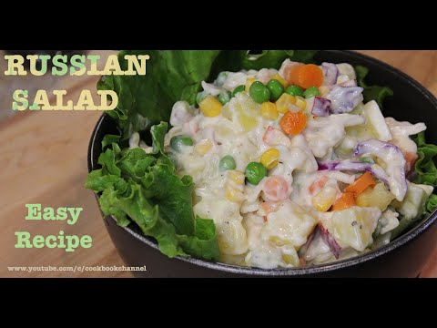 Russian Salad Quick and Easy | Russian Salad Eastern Style | Vegetable Salad with Egg | Easy Salad