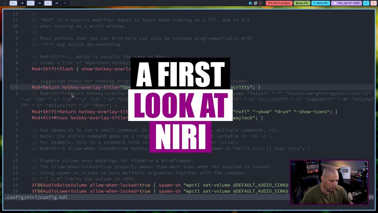 A Quick First Look At The Niri Window Manager