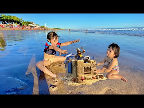 Swimming in the Aquarium Pool and Playing in the Sand Chase on the Beach
