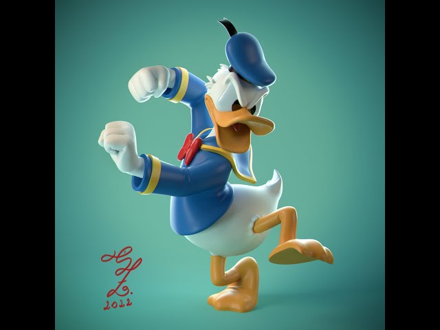 Vídeo relacionado con Disney Cuadro de pared Donald Duck, serie de personajes de dibujos animados, impresión sobre madera, 25 x 18 cm.