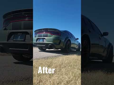 Corsa Performance Cat-Back Exhaust Install on Hellcat (before and after sound)