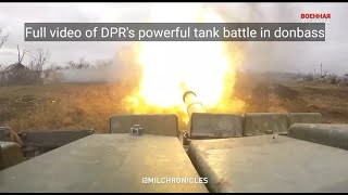 Full video of DPR's powerful tank battle in donbass