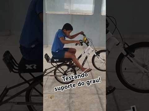 Bruno testando suporte de dar grau!#grauearte #244 #bicicleta #paiefilho #