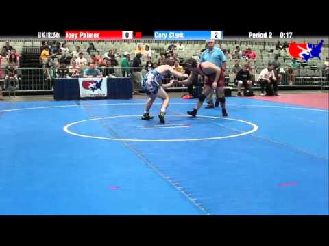 Joey Palmer vs. Cory Clark at 2013 Junior Nationals - FILA - FS