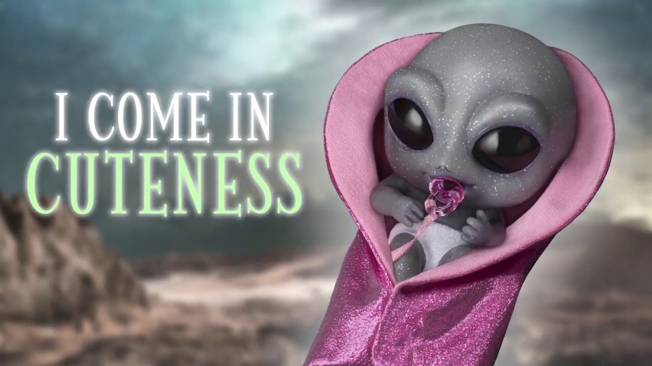 Miniature Alien Silicone Baby Collection With Glittery Skin