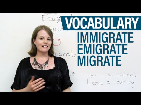 Part of a video titled Learn English Vocabulary: Immigrate, Emigrate, Migrate - YouTube