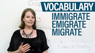 Vocabulary - Immigrate, Emigrate, Migrate