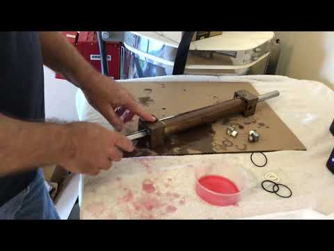 Hynautic cylinder rebuild.   K-25. Marine hydraulic steering