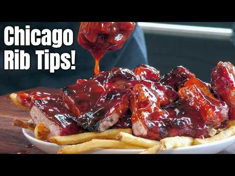 Chicago BBQ Rib-Tips on El Patron!  An Inexpensive AlternativeTo Pork Spareribs!
