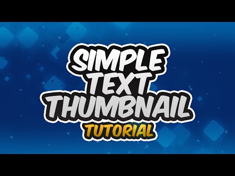 Tutorial: Simple Text Thumbnail (Photoshop CS6)