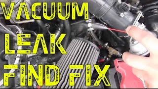 DIY Vacuum leak find/fix | High idle check engine light code P0507