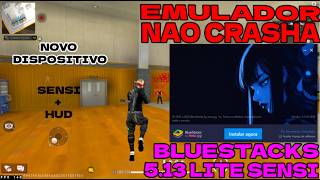 EMULADOR BLUESTACKS 5.13🎉 NÃO CRASHA✅MELHOR PRA PC FRACO, FF V7A + X86 + SENSI ATUALIZADA✅