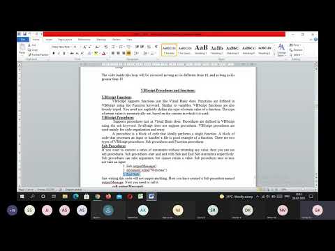VBScript Procedures and Functions
