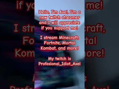Hello, I'm a new twitch streamer #twitch #fypシ #youtubeshorts #minecraft #fortnite #artist  #gaming