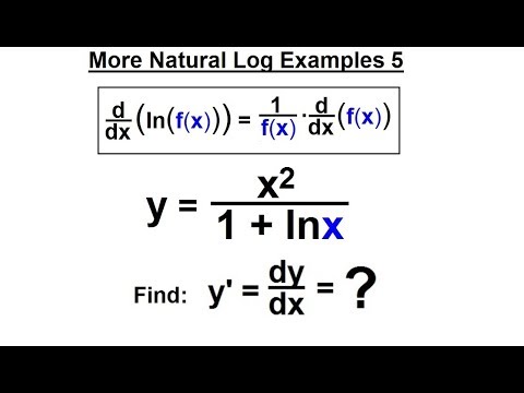 Calculus 1 Ch 5 1 Derivative of e x and lnx 1 of 24 Rules of Logarithms and Exponents