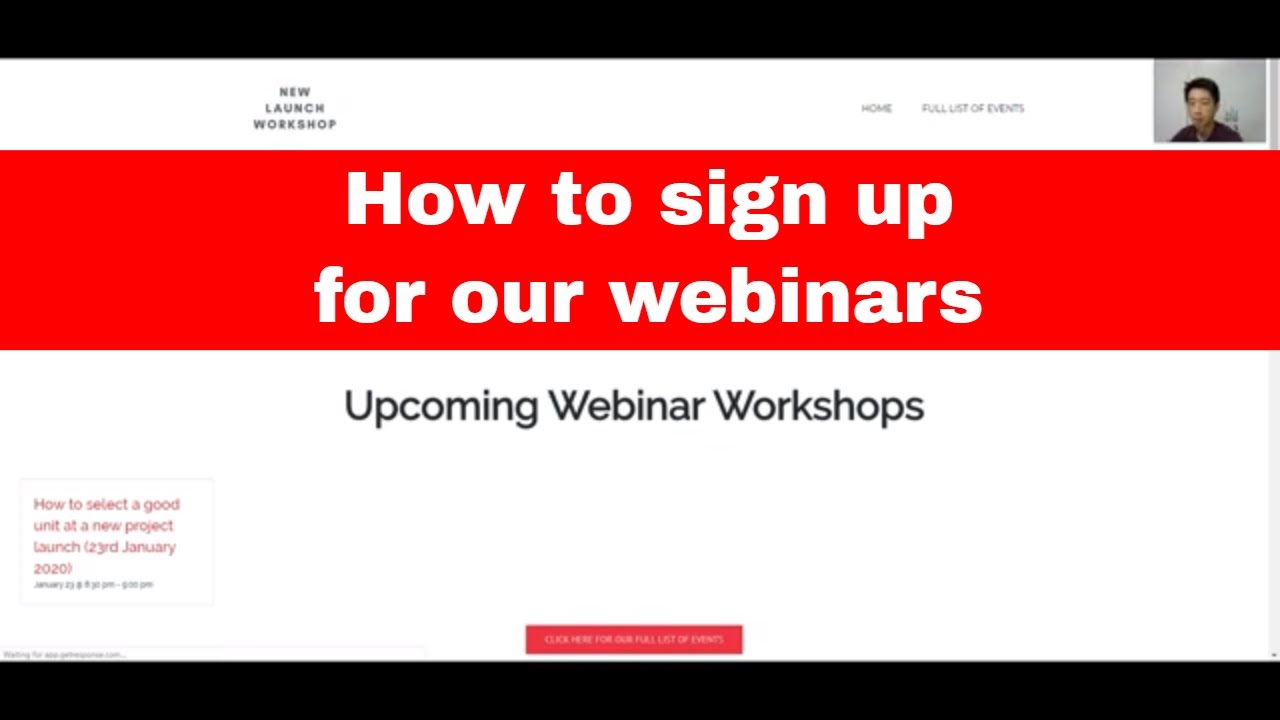 How to sign up for our webinars