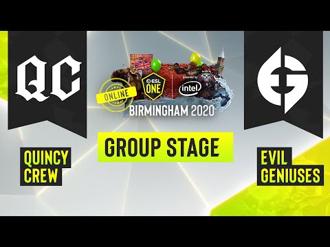 Dota2 - Evil Geniuses vs. Quincy Crew - Game 1 - ESL One Birmingham 2020 - Group Stage - NA