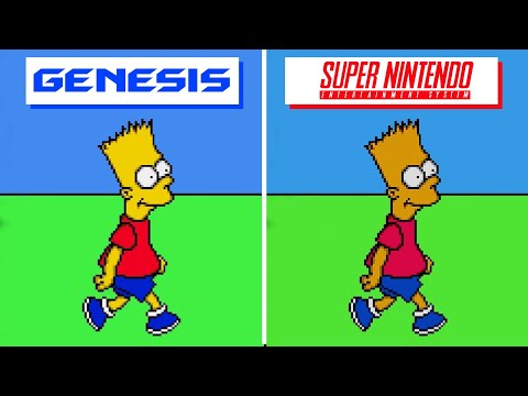 Virtual Bart (1994) Genesis vs SNES [Which One is Better?]